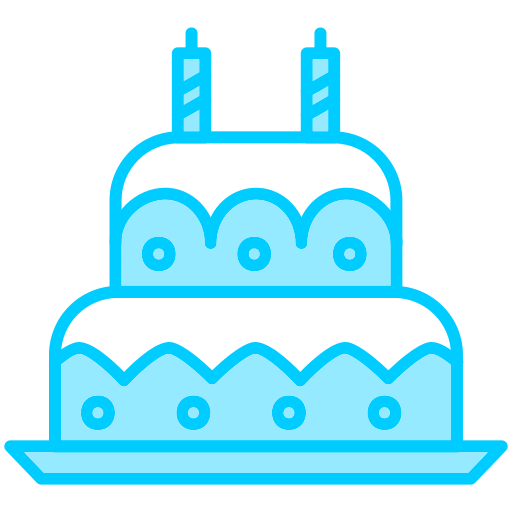 gâteau d'anniversaire Generic Blue Icône