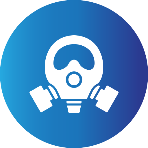 Gas mask Generic Blue icon
