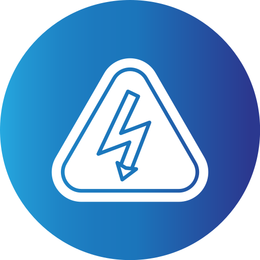 Electrical hazard Generic Blue icon
