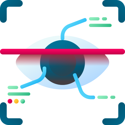 escáner ocular 3D Color icono
