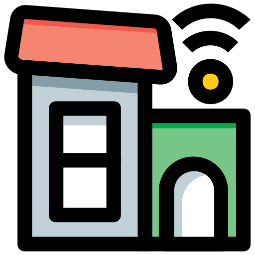 slim huis Generic Outline Color icoon