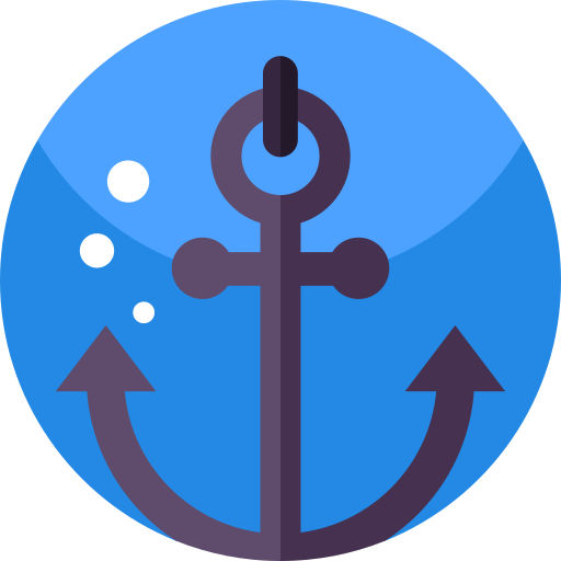 Anchor Geometric Flat Circular Flat icon
