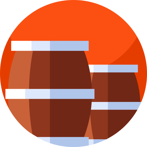Barrel Geometric Flat Circular Flat icon