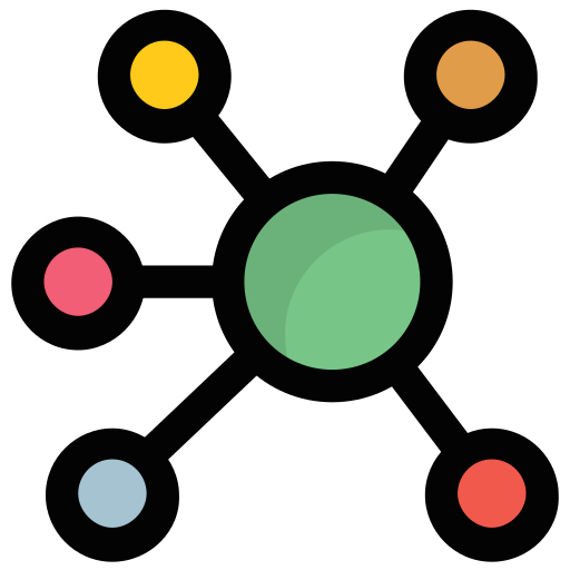 rete sociale Generic Outline Color icona