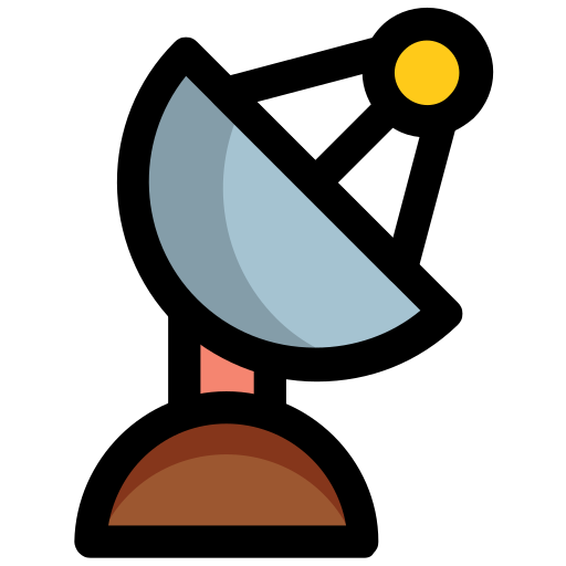 Параболическая антенна Generic Outline Color иконка