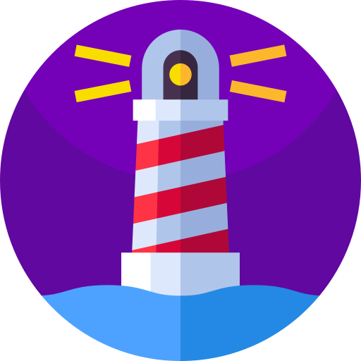 Lighthouse Geometric Flat Circular Flat icon