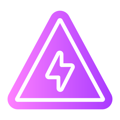 Знак электрической опасности Generic Flat Gradient иконка
