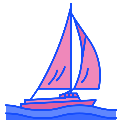 Sailboat Generic Outline Color icon