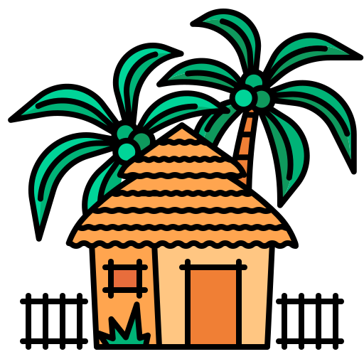bungalow Generic Outline Color icono
