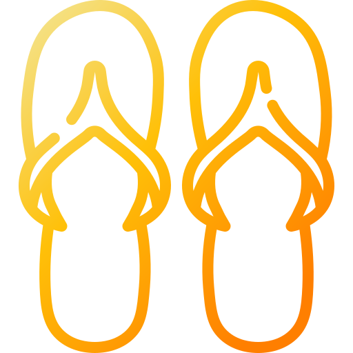 sandálias de dedo Generic Gradient Ícone