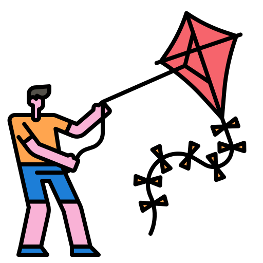 Kite Generic Outline Color icon