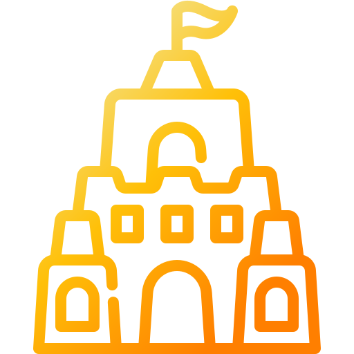 castillo de arena Generic Gradient icono