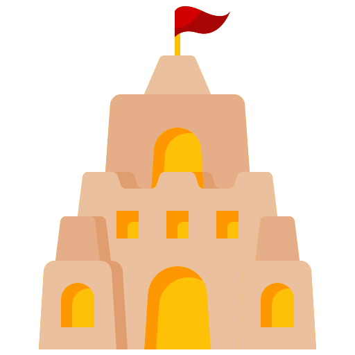 castillo de arena Generic Flat icono