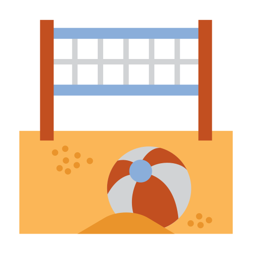 siatkówka plażowa Generic Flat ikona