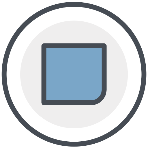 botón detener Generic Outline Color icono