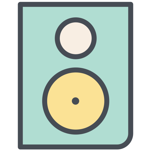 luidsprekerbox Generic Outline Color icoon