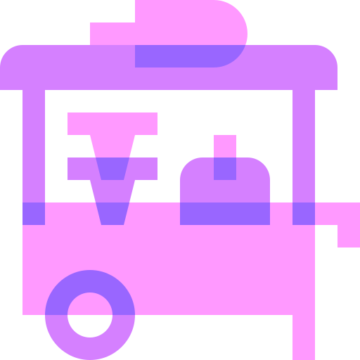 carrito de helados Basic Sheer Flat icono