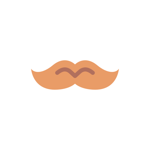 moustache Good Ware Flat Icône