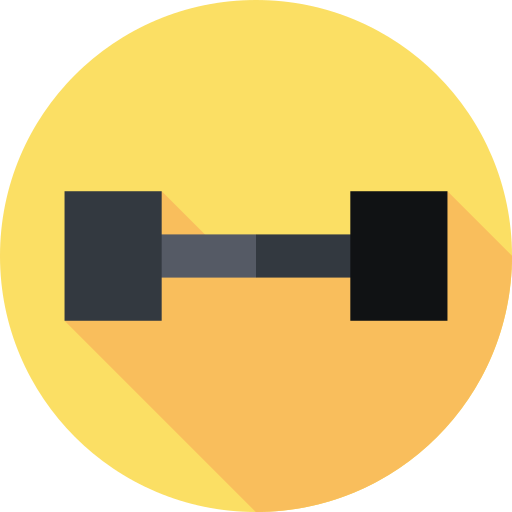 Dumbbell Flat Circular Flat icon