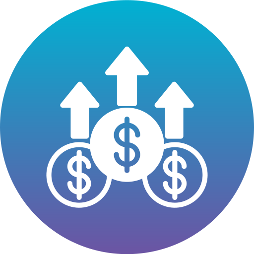 crescimento do dinheiro Generic Flat Gradient Ícone