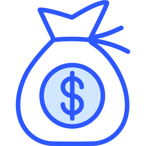 sac d'argent Generic Blue Icône
