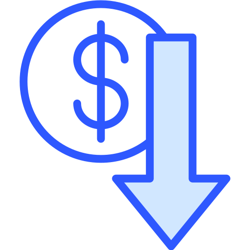 Money loss Generic Blue icon