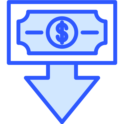 Money loss Generic Blue icon