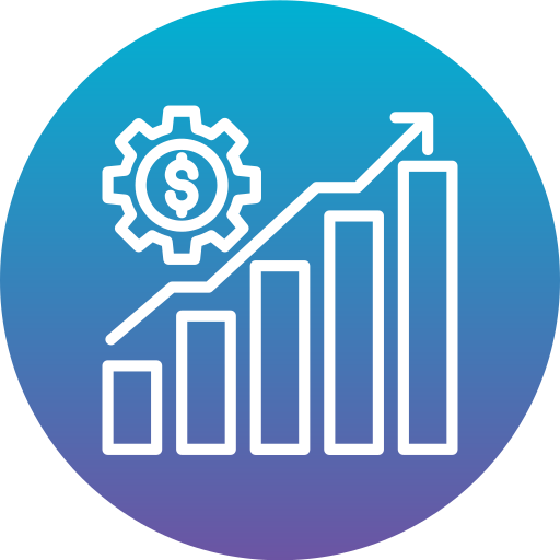 crescimento do dinheiro Generic Flat Gradient Ícone