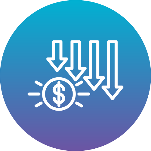 Money loss Generic Flat Gradient icon