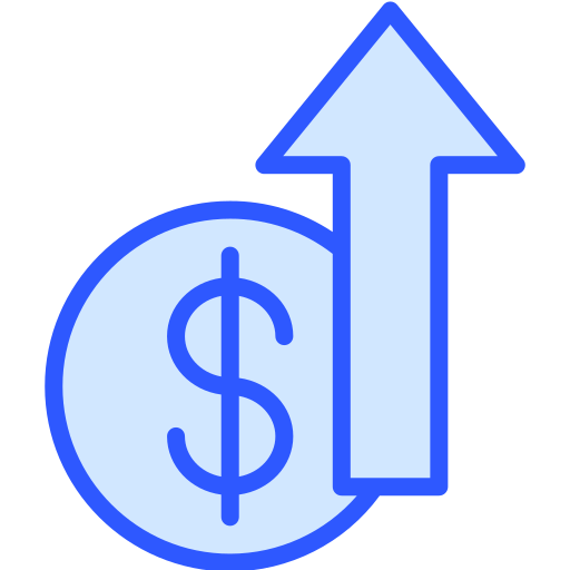 Money growth Generic Blue icon