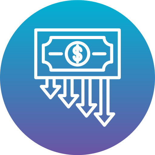 Money loss Generic Flat Gradient icon