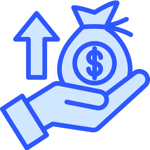 crecimiento del dinero Generic Blue icono