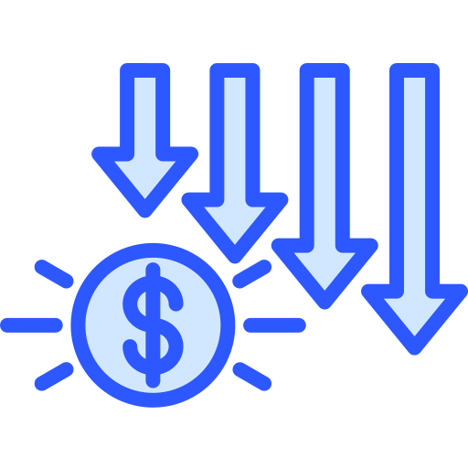 perda de dinheiro Generic Blue Ícone