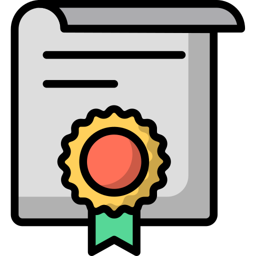 certificado Generic Outline Color icono