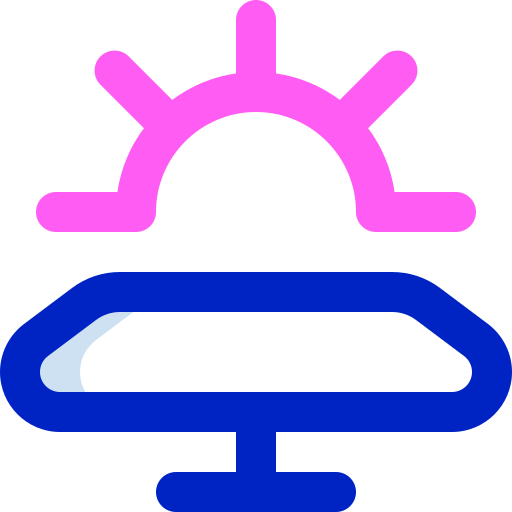 Solar panel Super Basic Orbit Color icon