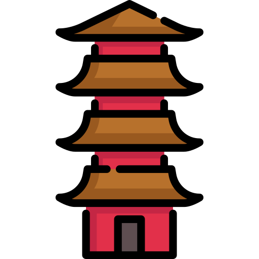 Pagoda Special Lineal color icon