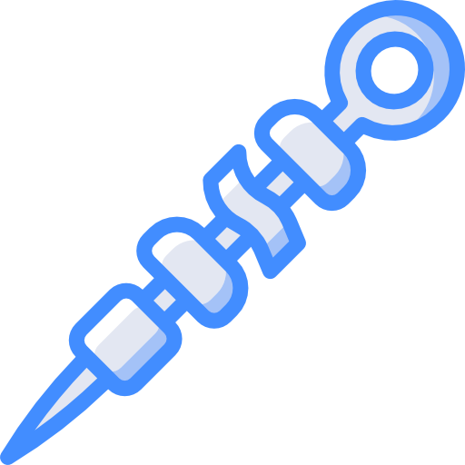 Skewer Basic Miscellany Blue icon