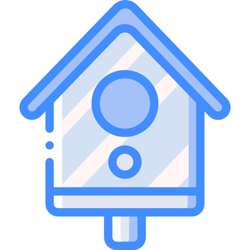 Bird house Basic Miscellany Blue icon