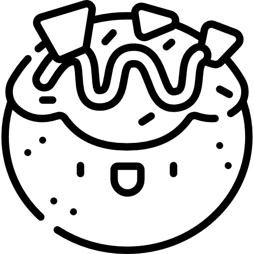 Takoyaki Kawaii Lineal icon