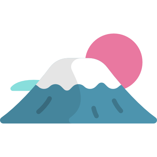 Fuji mountain Kawaii Flat icon