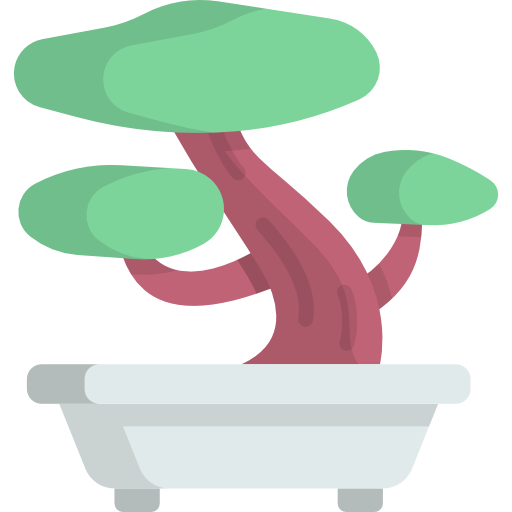 bonsai Kawaii Flat icona