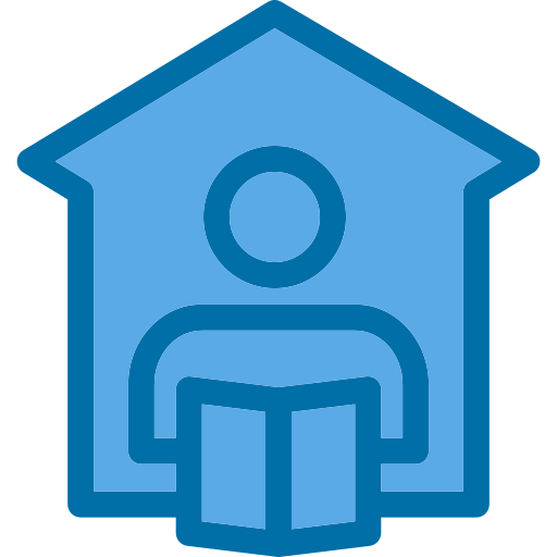 häuslicher unterricht Generic Blue icon