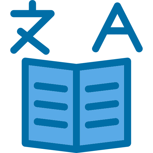 Language learning Generic Blue icon