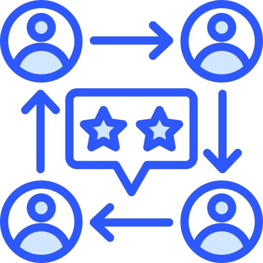 대인관계 Generic Blue icon