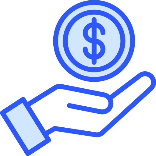 geld sparen Generic Blue icon