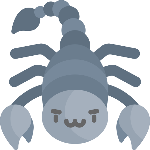 skorpion Kawaii Flat ikona