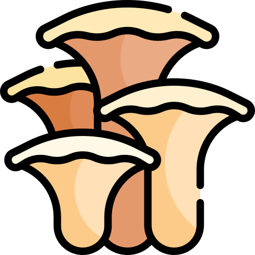 cogumelo Kawaii Lineal color Ícone