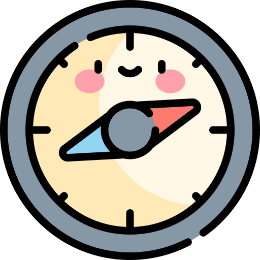 kompas Kawaii Lineal color ikona