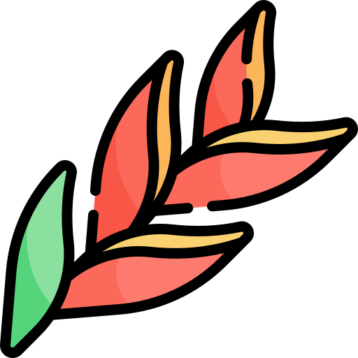 helikonia Kawaii Lineal color ikona