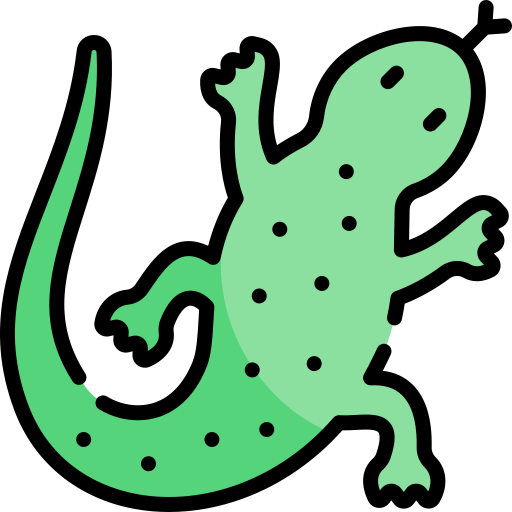 Lizard Kawaii Lineal color icon